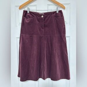 Halogen Rich Plum A-Line Corduroy Skirt, size 2